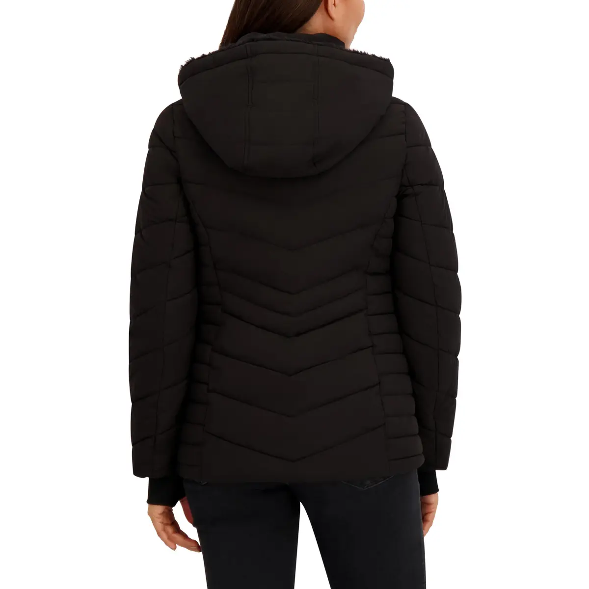 HFX Women's Stretch Puffer Jacket, Black, Small | Active Warmth & Flexibility in Motion - view 3