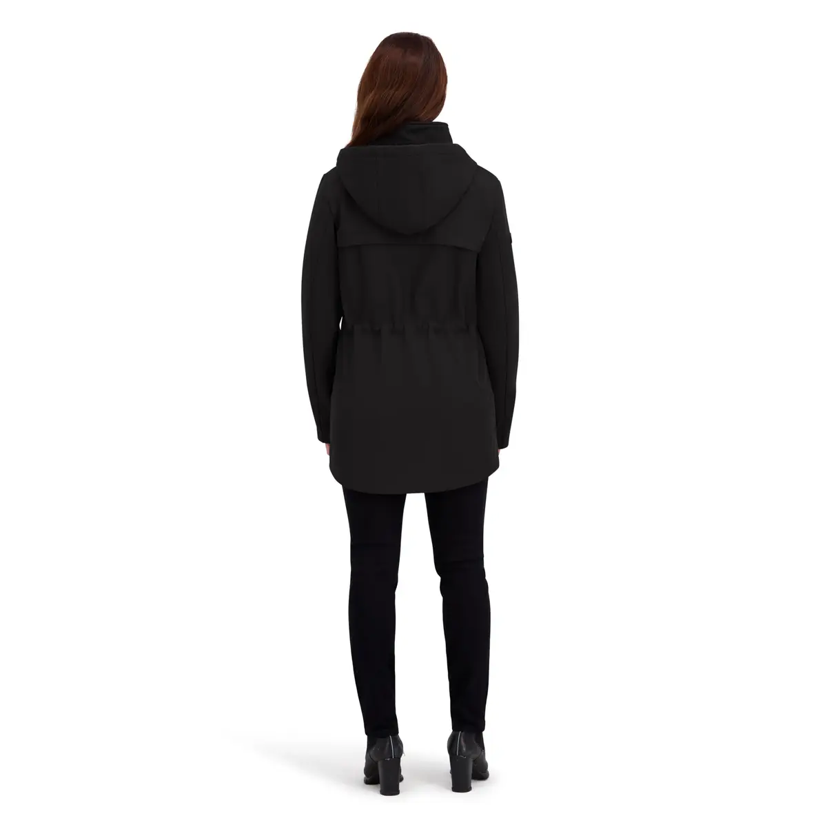 HFX Women's Longline Softshell Jacket, Ebony, Medium | Water-Resistant, Breathable, 32" Mid-Length - view 6