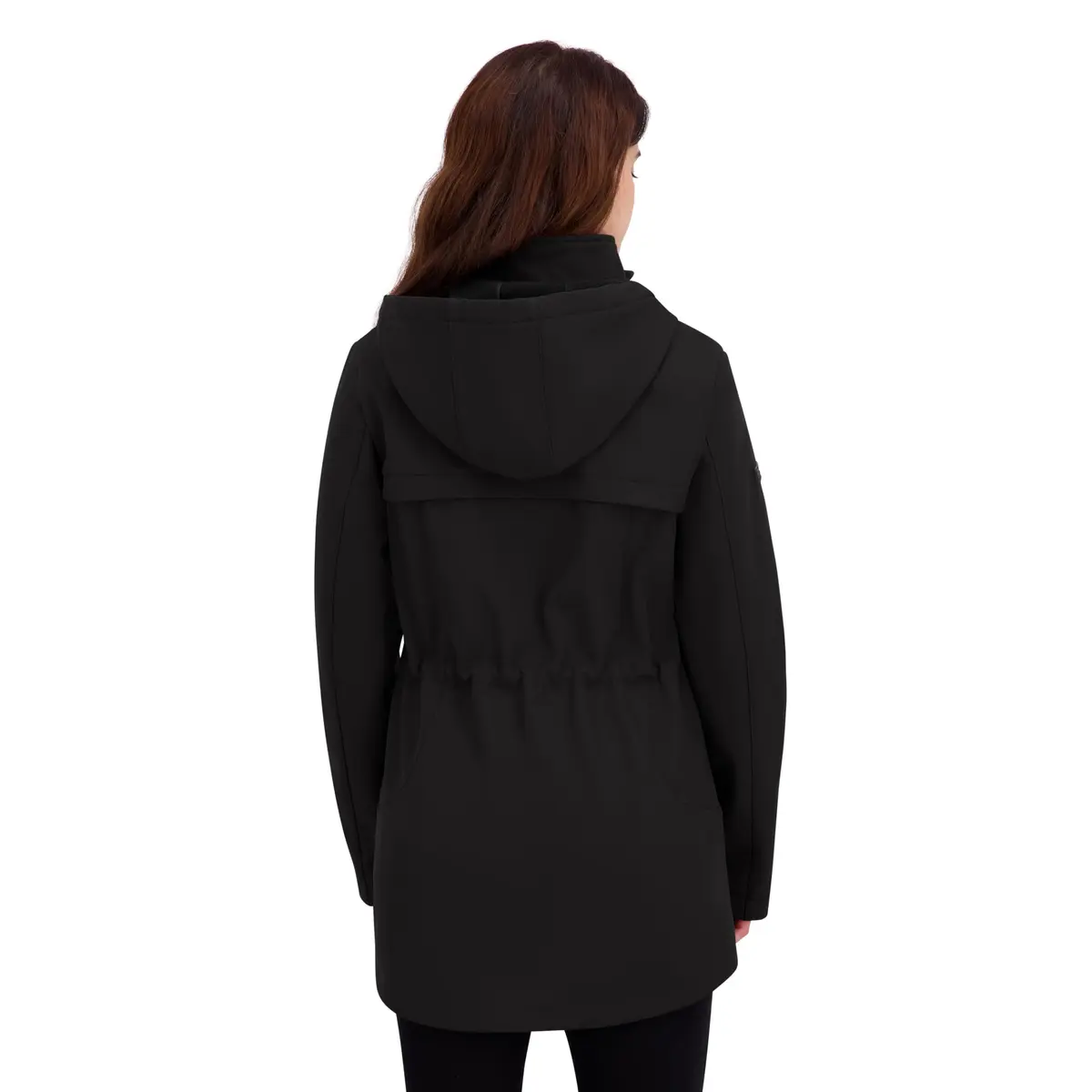 HFX Women's Longline Softshell Jacket, Ebony, Medium | Water-Resistant, Breathable, 32" Mid-Length - view 3