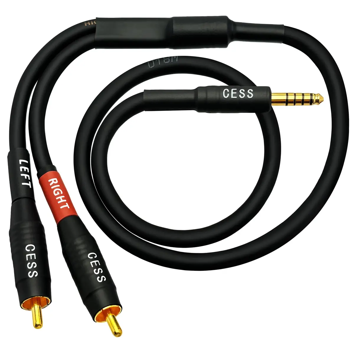 CNCESS 4.4mm Balanced Male to 2 RCA Plug Audio Cable 24 Inch | High-Fidelity Signal Transfer - view 6