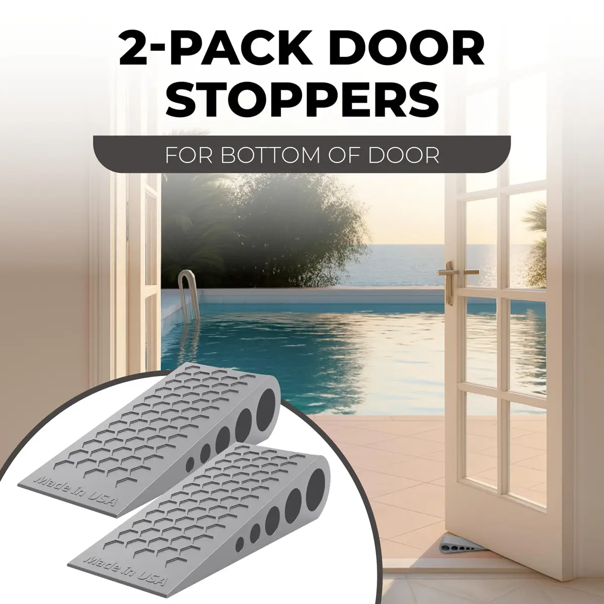 Suspension Dudes Heavy Duty Rubber Door Stop Wedge 12.8cm (5 in) | Secure Floor Grip for All Doors - view 3