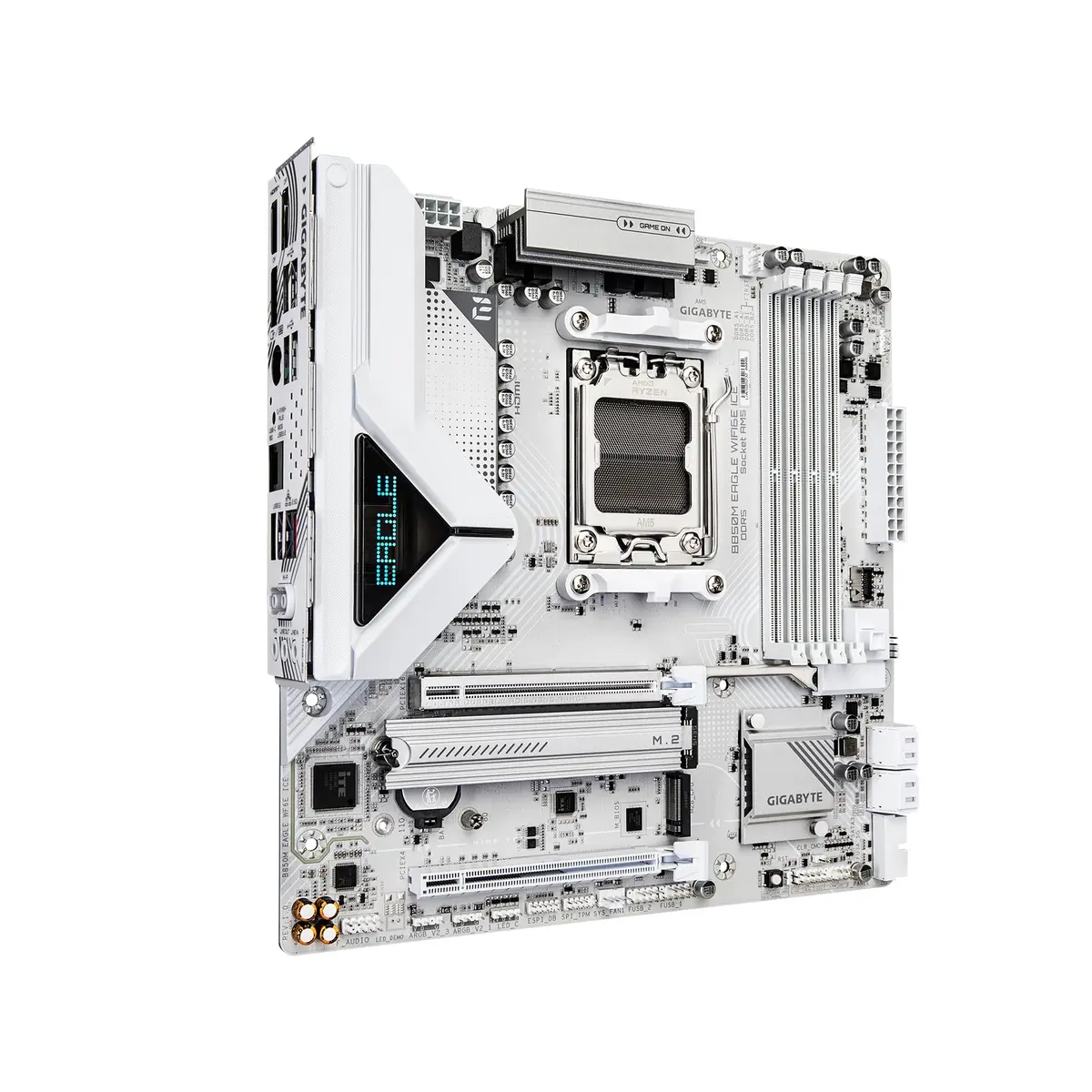 GIGABYTE B850M Eagle WIFI6E ICE AMD AM5 mATX Motherboard Support Ryzen 9000/8000/7000 DDR5 8+2+2 Power Phase 2X M.2 PCIe 5.0 USB-C WIFI6E 2.5GbE LAN 3-Year Warranty - view 3