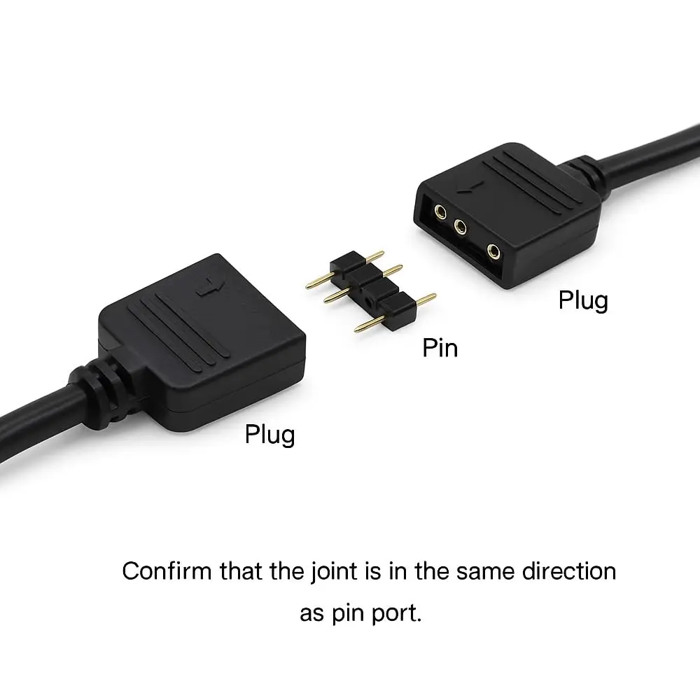 Gebildet 30cm ARGB 3 Pin Splitter Cable | 5V Addressable RGB Extension for PC Fans & LED Strips - view 3