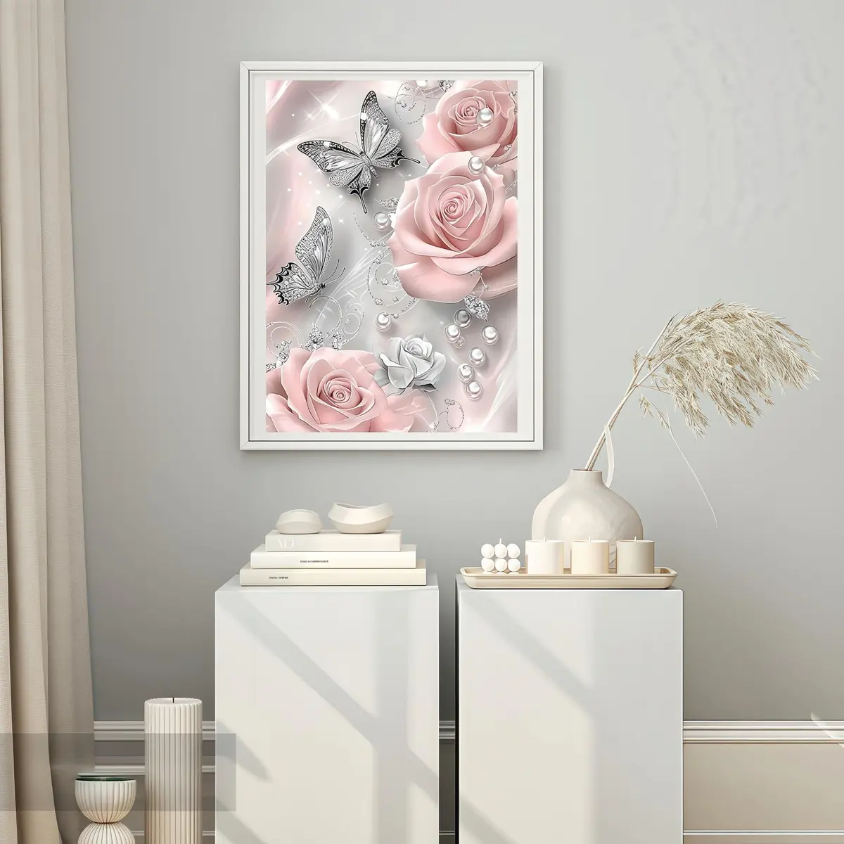 BYGFHLYW 5D Butterfly Rose Flower Diamond Painting Kit 12x16 inches (30x40 cm) | Full Drill Gem Art for Adults - view 4