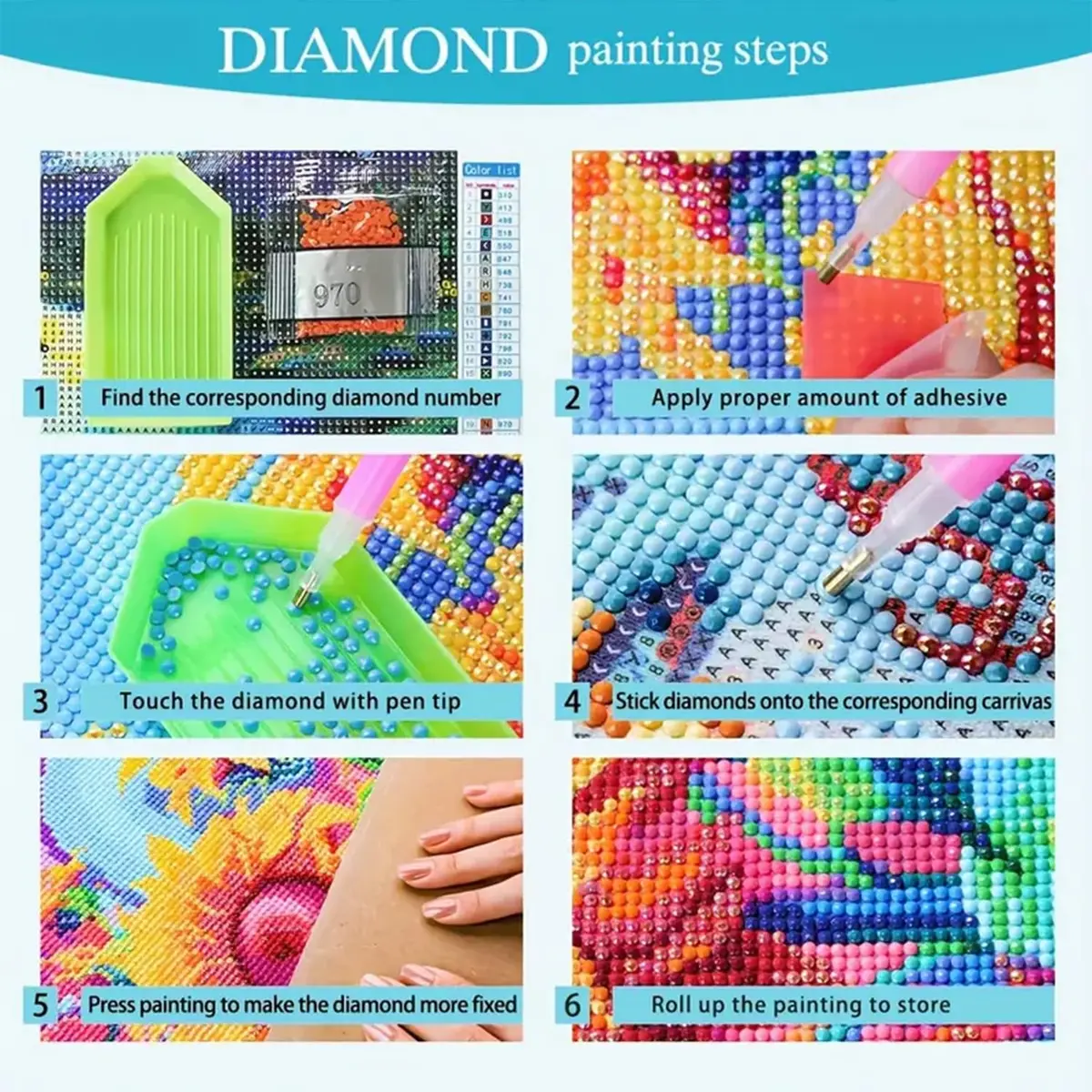 BYGFHLYW 5D Butterfly Rose Flower Diamond Painting Kit 12x16 inches (30x40 cm) | Full Drill Gem Art for Adults - view 7
