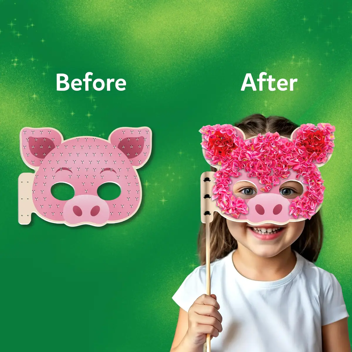 Skillmatics Poke-in Art Animal Masks Wood Craft Kit | Ages 4-9, Mess-Free Fun, Fine Motor Skills, Screen-Free, Travel Activity - view 7
