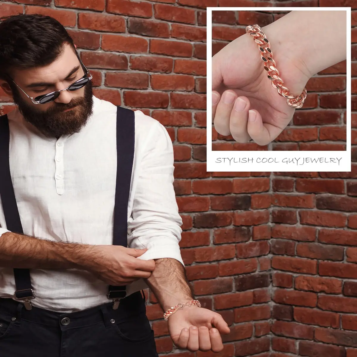 Tondiamo Copper Braided Bracelet 21.1 cm (8.3 Inches) | Rustic Style for Men & Women - view 6