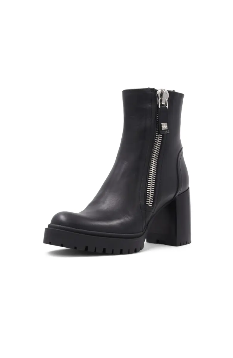 Aquatalia Emma Water-Resistant Leather Bootie 9.5 US | Thermal Lining & 3.5" Block Heel - main product image