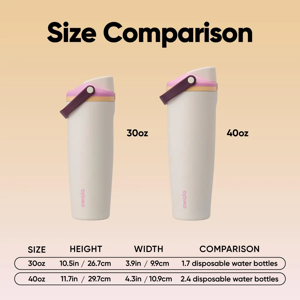 Owala FreeSip Sway Insulated Stainless Steel Water Bottle 710ml (24oz) | Triple-Layer Insulation Keeps Drinks Cold 24 Hrs - view 6