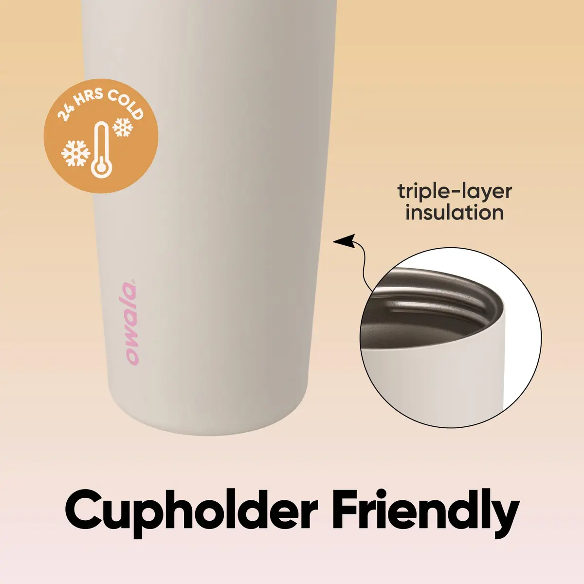 Owala FreeSip Sway Insulated Stainless Steel Water Bottle 710ml (24oz) | Triple-Layer Insulation Keeps Drinks Cold 24 Hrs - view 4