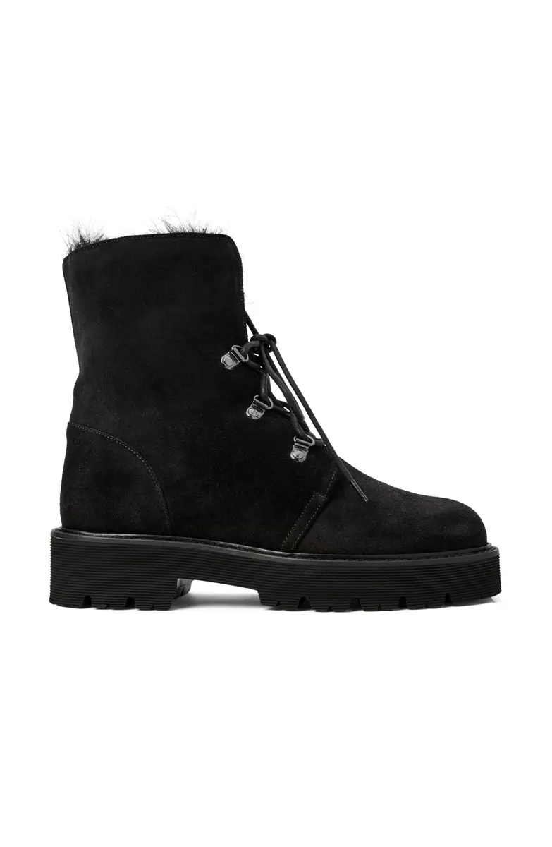 Aquatalia EVA BLACK SUEDE Water-Resistant Ankle Boot | 1.5" Heel, Water-Resistant Suede, Made in Italy - view 2