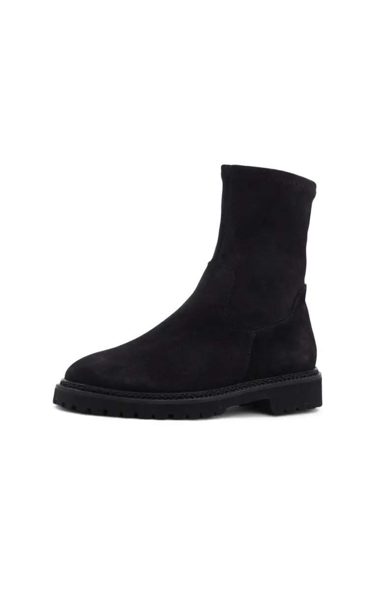Aquatalia MARYANN Black Suede Boots | Lightweight Lug Sole, Thermal Lining, Made in Italy - main product image