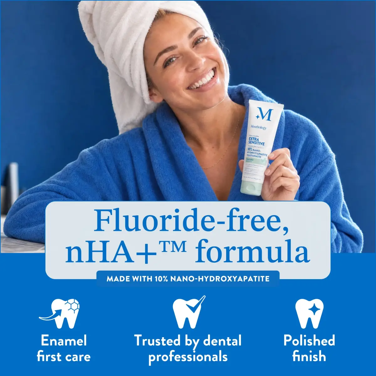 Mouthology Extra Sensitive 10% Nano Hydroxyapatite Toothpaste 118ml (4oz) | Fluoride-Free Enamel Strengthening - view 6