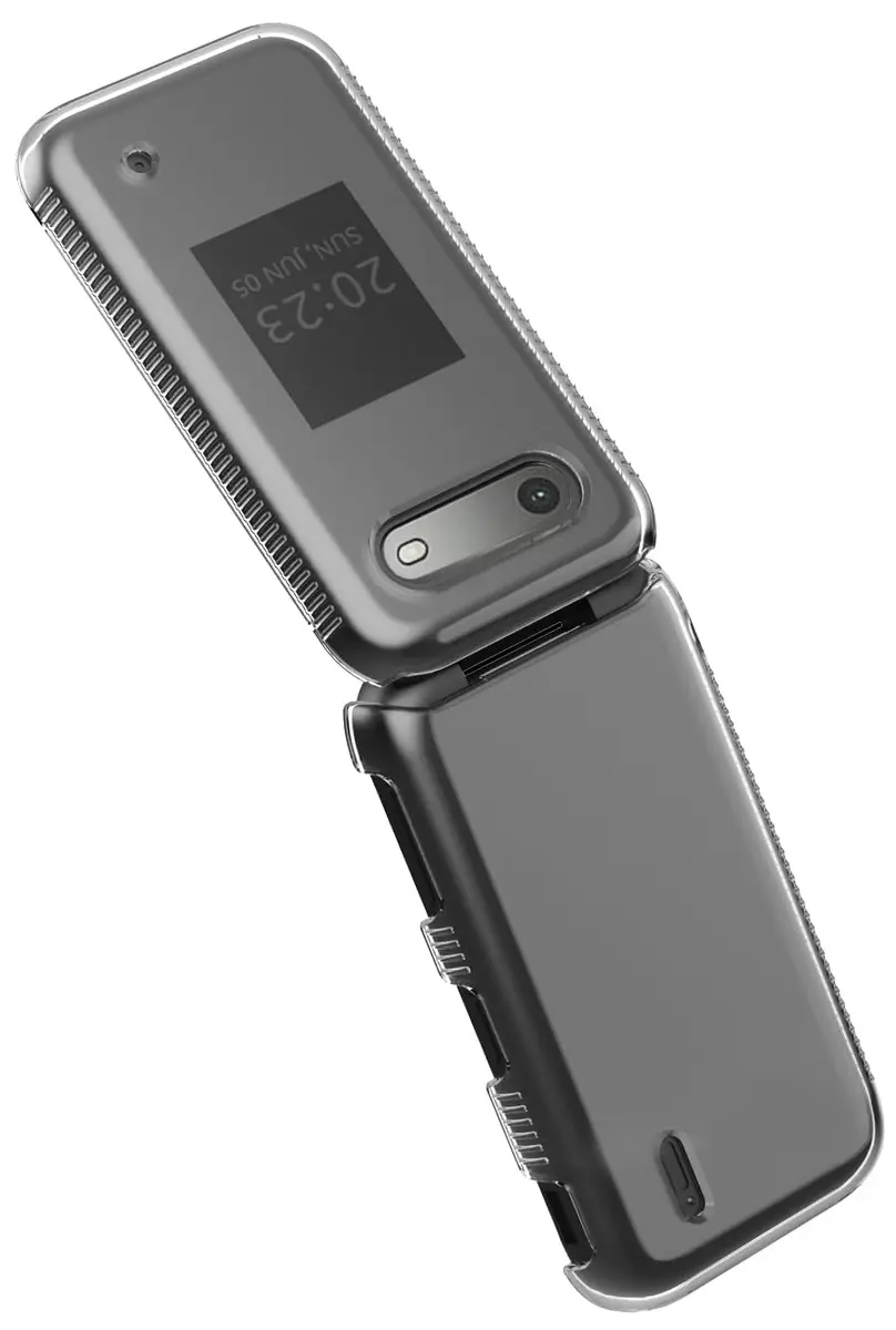 Nakedcellphone Clear Hard Shell Case for Nokia 2760 2780 Flip Phone | Slim Fit, Screen Protection, Textured Grip - view 5