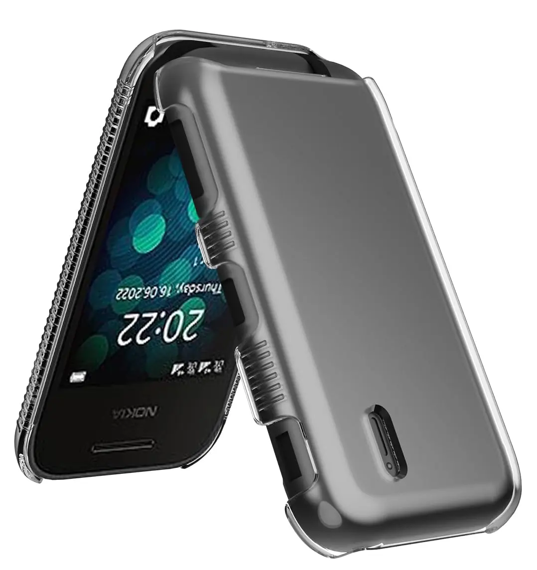 Nakedcellphone Clear Hard Shell Case for Nokia 2760 2780 Flip Phone | Slim Fit, Screen Protection, Textured Grip - view 6