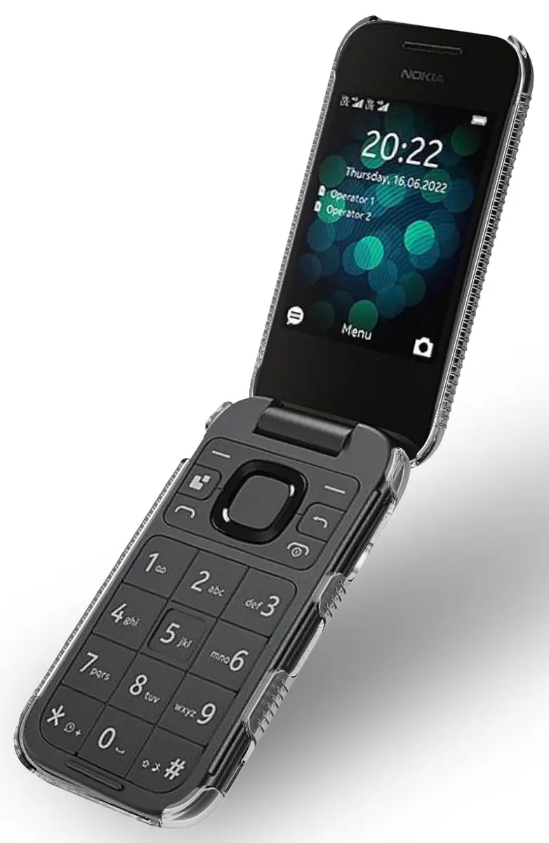 Nakedcellphone Clear Hard Shell Case for Nokia 2760 2780 Flip Phone | Slim Fit, Screen Protection, Textured Grip - view 9