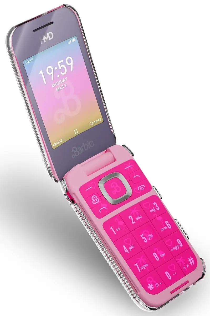 Nakedcellphone Clear Case for HMD Barbie Flip Phone (USA Version ONLY) - 12.3cm (4.84in) Length | Slim Fit with Textured Grip - view 9
