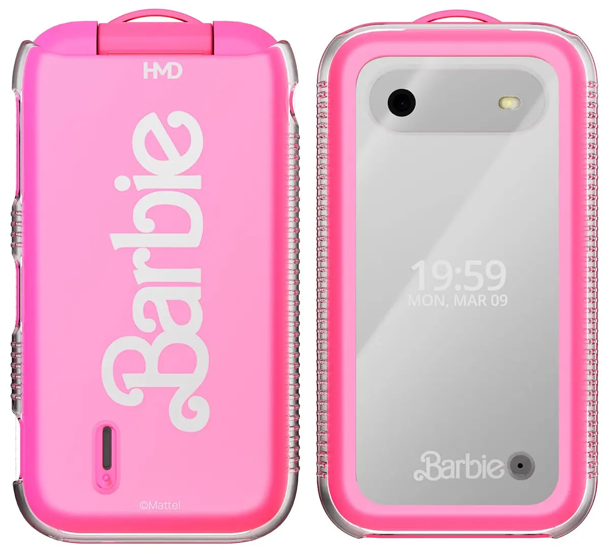 Nakedcellphone Clear Case for HMD Barbie Flip Phone (USA Version ONLY) - 12.3cm (4.84in) Length | Slim Fit with Textured Grip - view 2