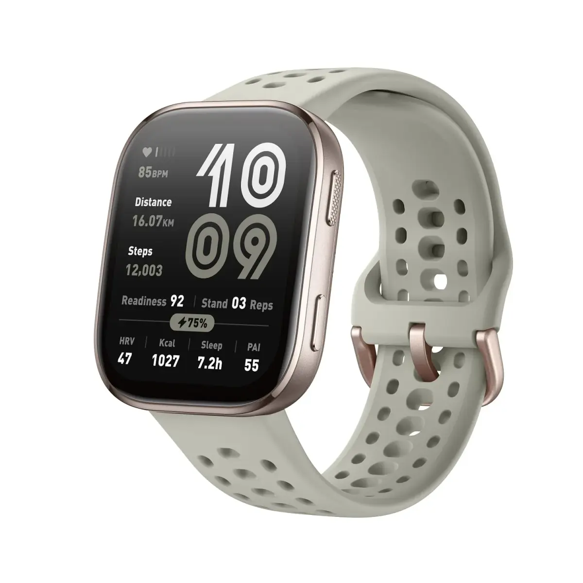 Amazfit Bip 6 Smart Watch 46mm Stone | 1.97" AMOLED Display, 14-Day Battery, GPS, AI Coaching - main product image