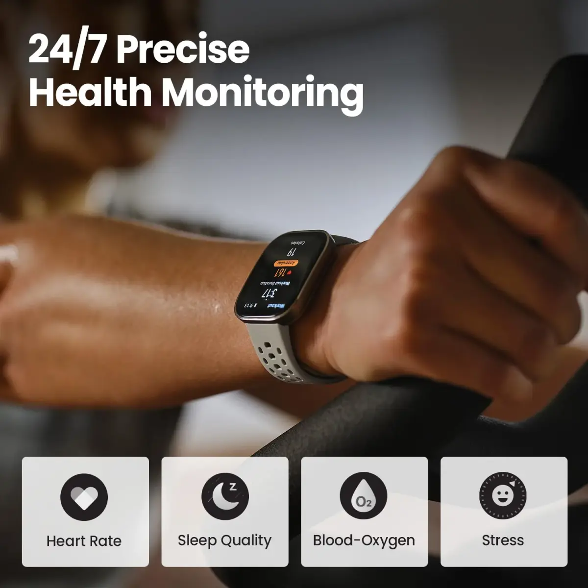 Amazfit Bip 6 Smart Watch 46mm Stone | 1.97" AMOLED Display, 14-Day Battery, GPS, AI Coaching - view 5