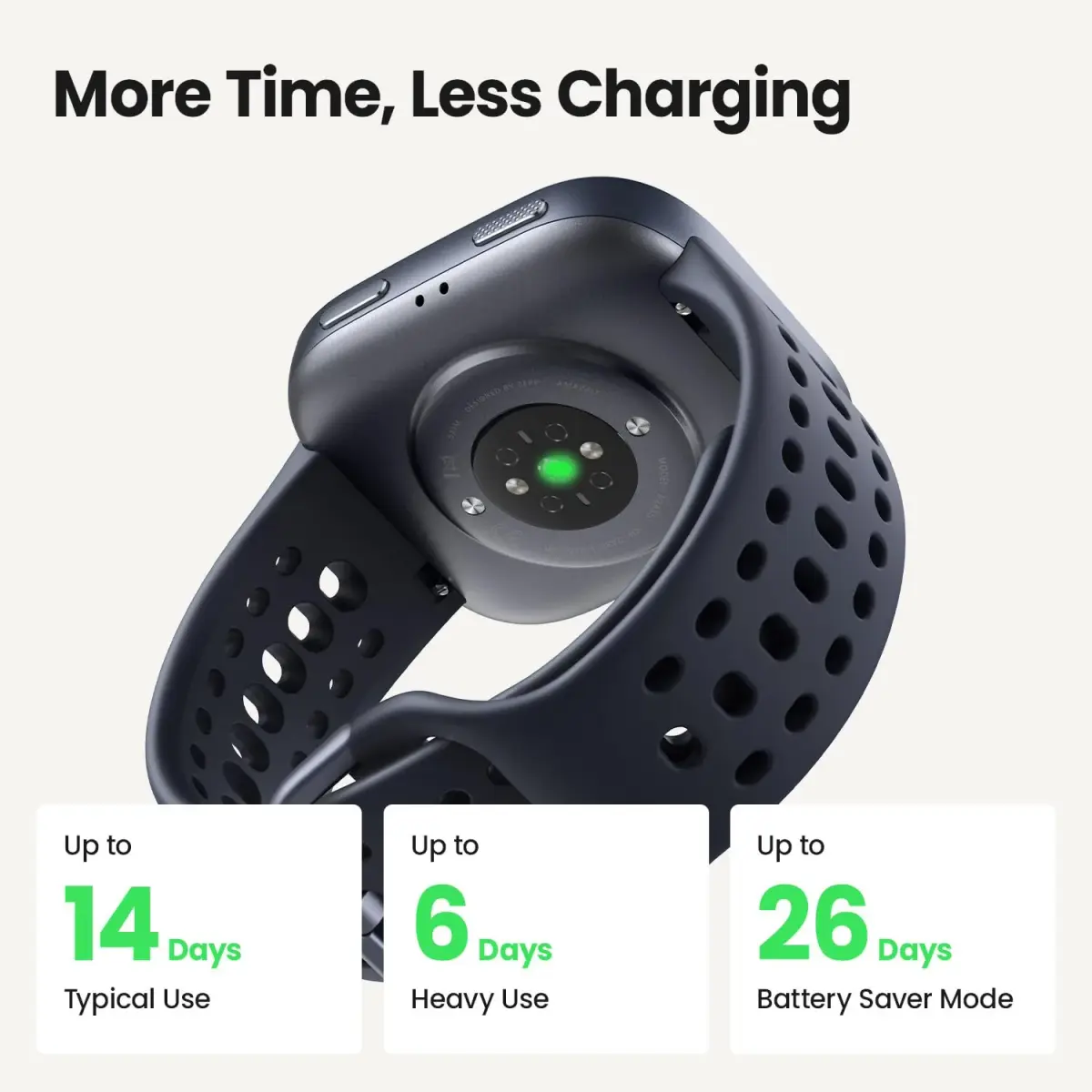 Amazfit Bip 6 Smart Watch 46mm Stone | 1.97" AMOLED Display, 14-Day Battery, GPS, AI Coaching - view 3