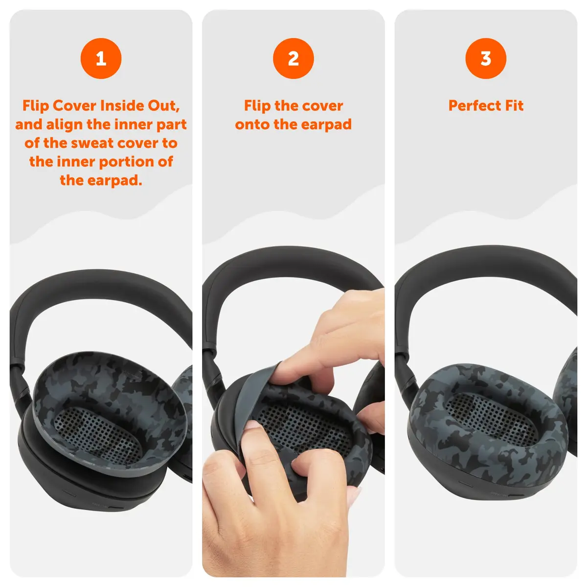 WC SweatZ XM6 Silicone Sweat Covers for Sony WH-1000XM6 | Sweatproof, Washable & Durable - view 5