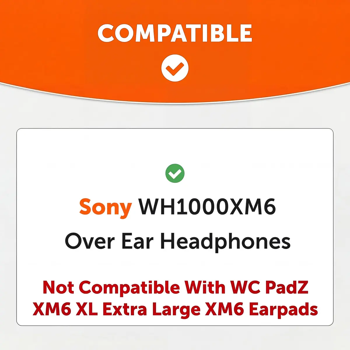WC SweatZ XM6 Silicone Sweat Covers for Sony WH-1000XM6 | Sweatproof, Washable, Durable - view 2