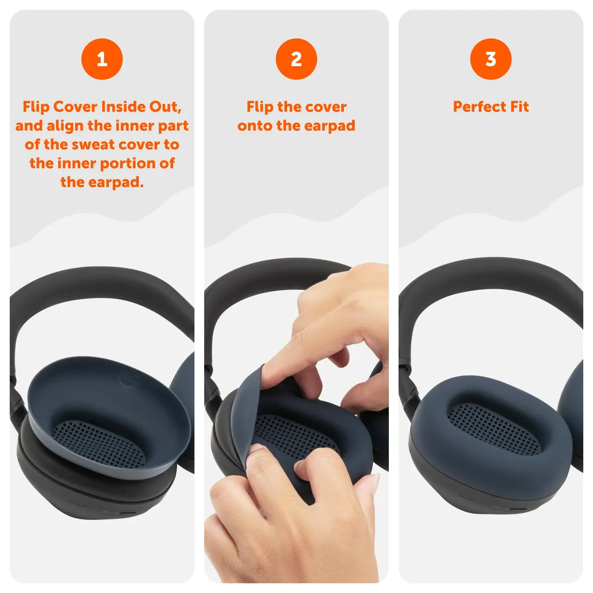 WC SweatZ XM6 Silicone Sweat Covers for Sony WH-1000XM6 | Sweatproof, Washable, Durable (70-120 chars) - view 5