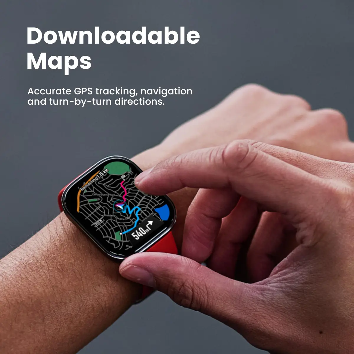 Amazfit Bip 6 Smart Watch 46mm Red | 1.97" AMOLED Display, 14-Day Battery, GPS, AI Coaching - view 4