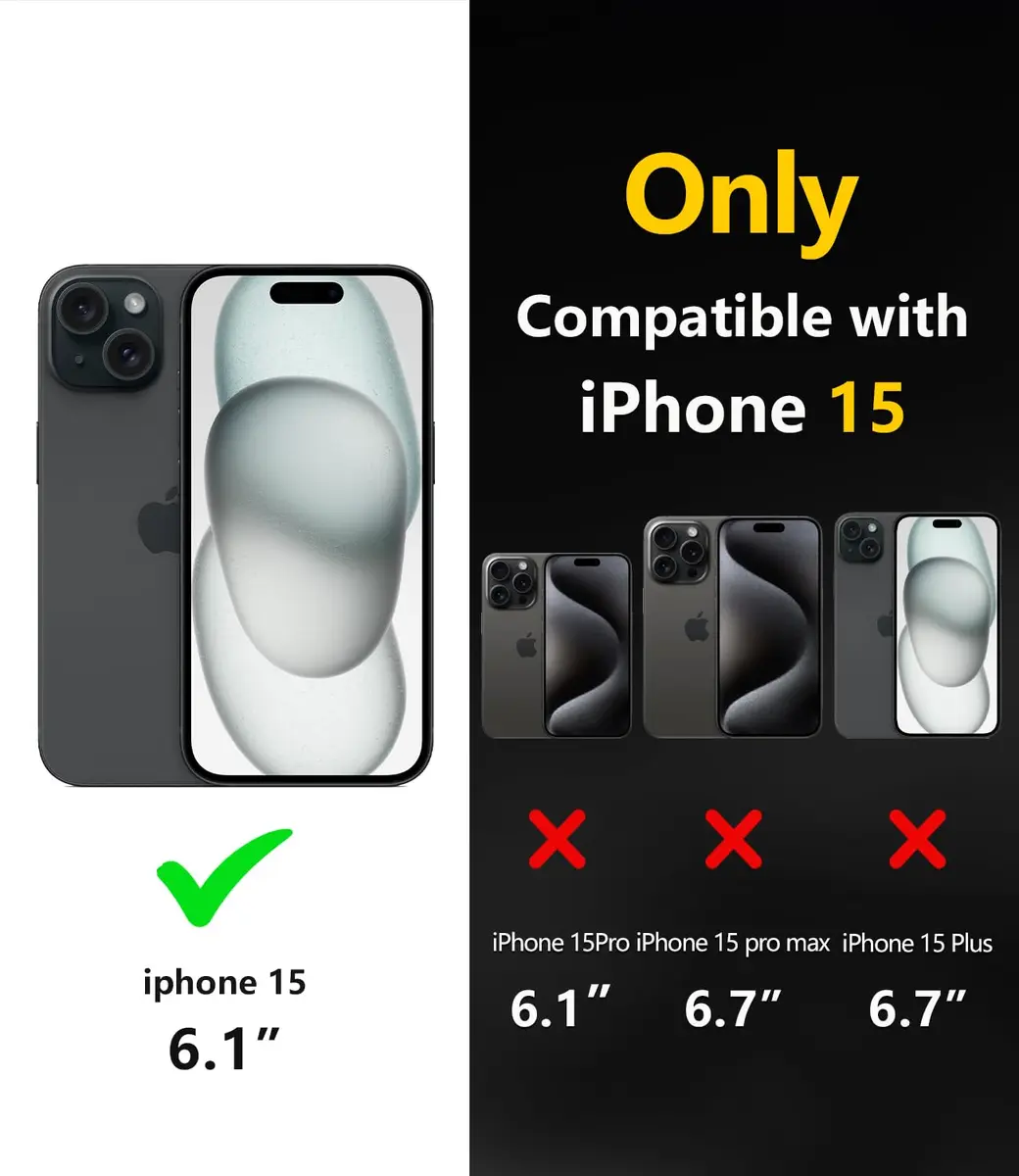 Diverbox iPhone 15 Case 6.1 inch | MagSafe Compatible, Matte Shockproof, Anti-Fingerprint, Pocket-Friendly - view 2