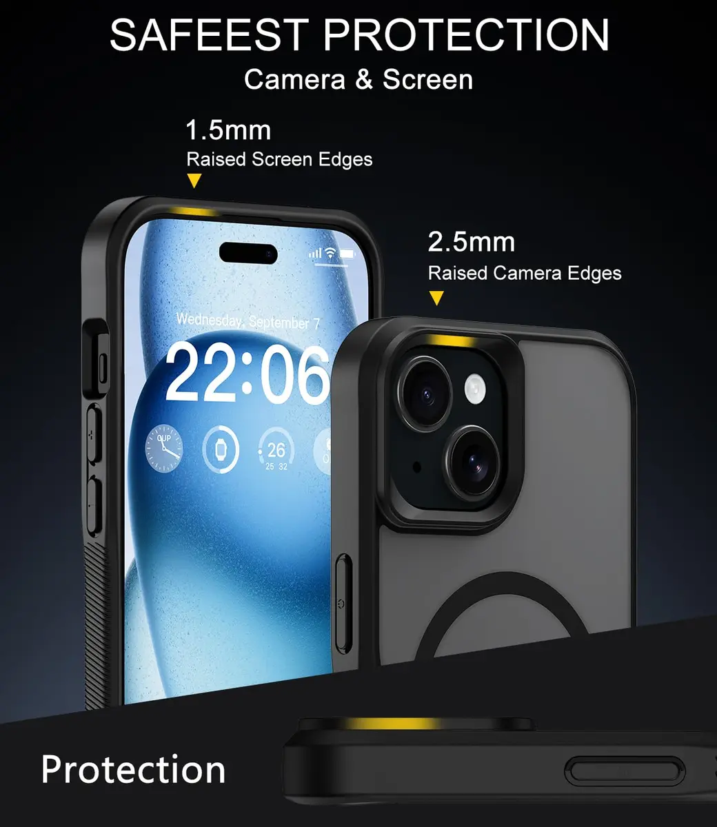 Diverbox iPhone 15 Case 6.1 inch | MagSafe Compatible, Matte Shockproof, Anti-Fingerprint, Pocket-Friendly - view 3