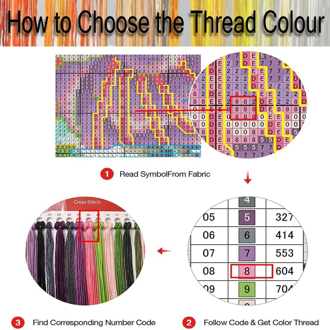 Tiwabb Aurora Starry Night Stamped Cross Stitch Kit 12x16 Inch | Beginner Friendly Art Craft Kit - view 4