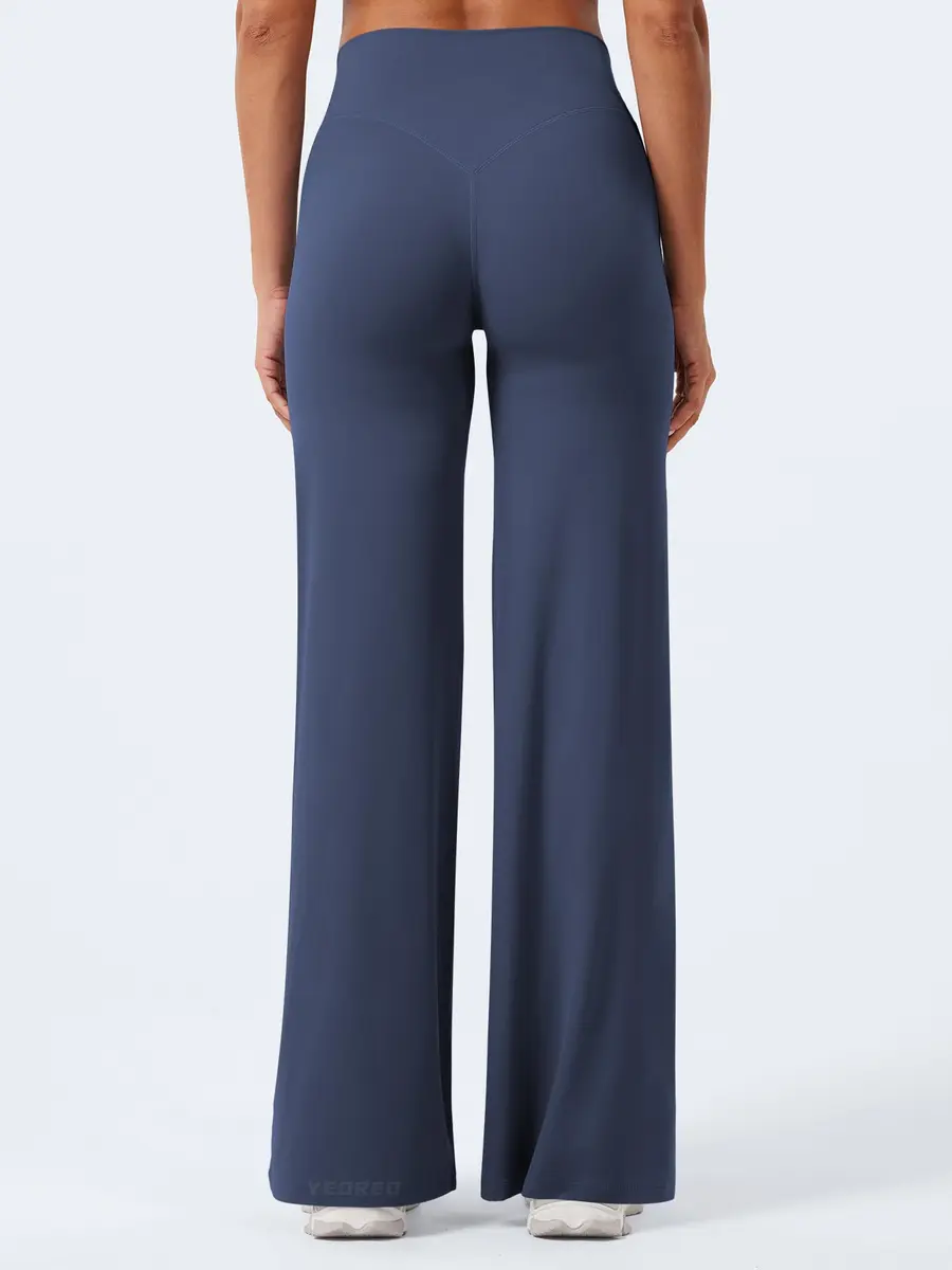 YEOREO Straight Leggings 31.5" Inseam Navy Blue XL | High Waisted Yoga Pants for Women - view 5