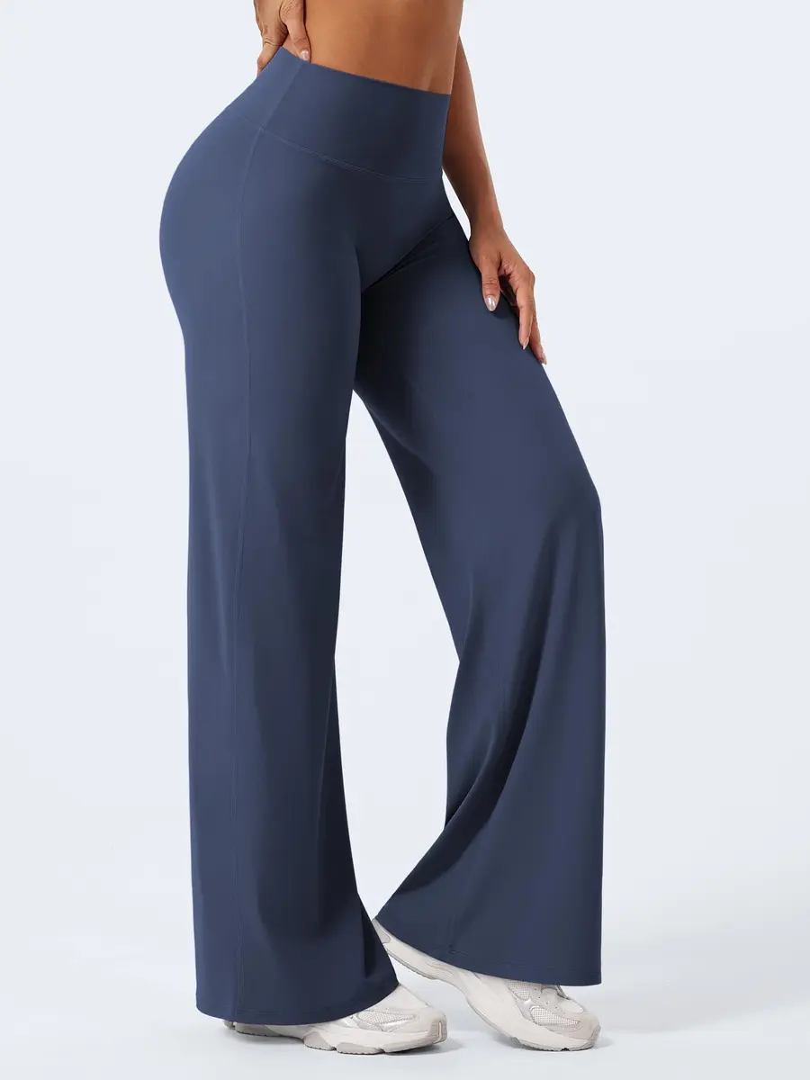 YEOREO Straight Leggings 31.5" Inseam Navy Blue XL | High Waisted Yoga Pants for Women - view 8