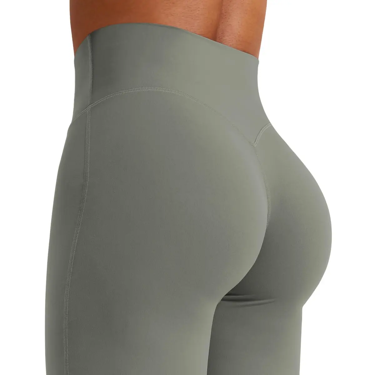 YEOREO Workout Womens Straight Leggings 31.5" High Rise Nylon Spandex | Flat Front, Butt Lifting Fit - view 6