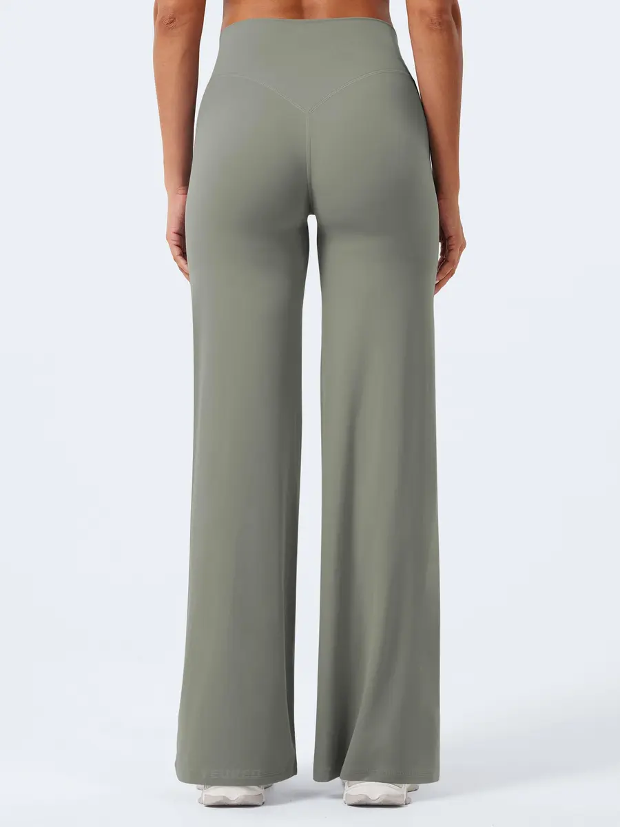 YEOREO Workout Womens Straight Leggings 31.5" High Rise Nylon Spandex | Flat Front, Butt Lifting Fit - view 4