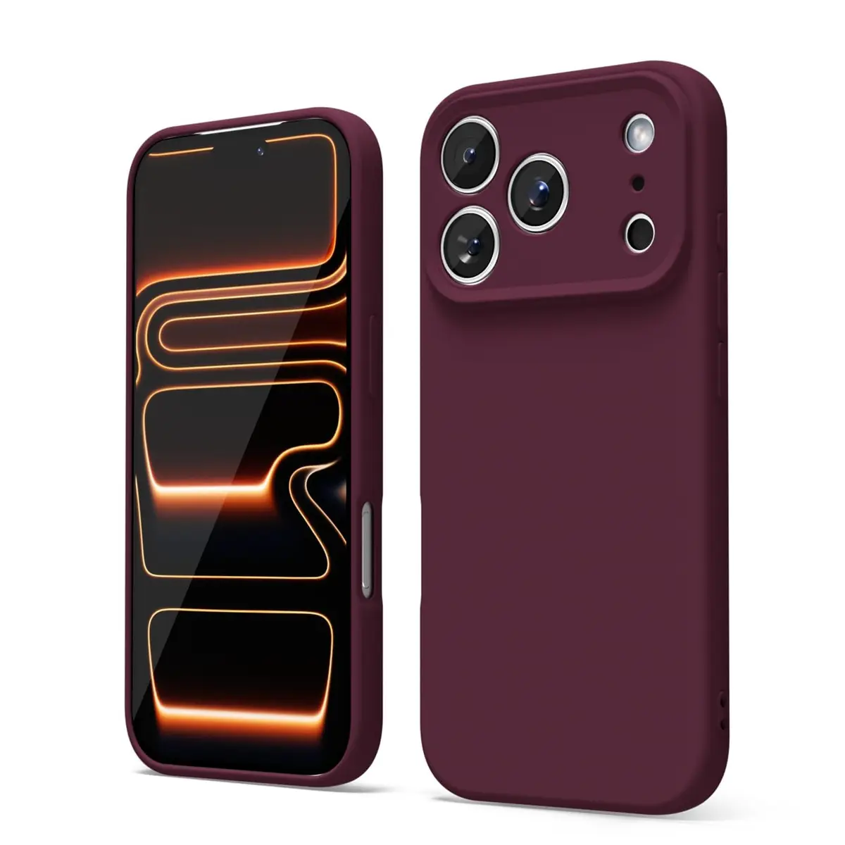 oakxco Liquid Silicone Case for iPhone 17 Pro Max/ 18 Pro Max 6.9 inch | Burgundy Matte Finish - main product image
