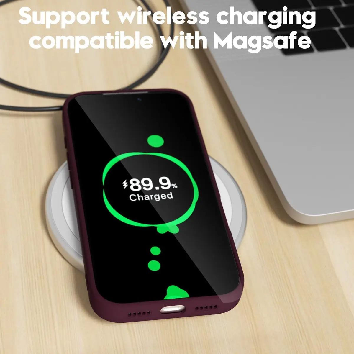 oakxco Liquid Silicone Case for iPhone 17 Pro Max/ 18 Pro Max 6.9 inch | Burgundy Matte Finish - view 7