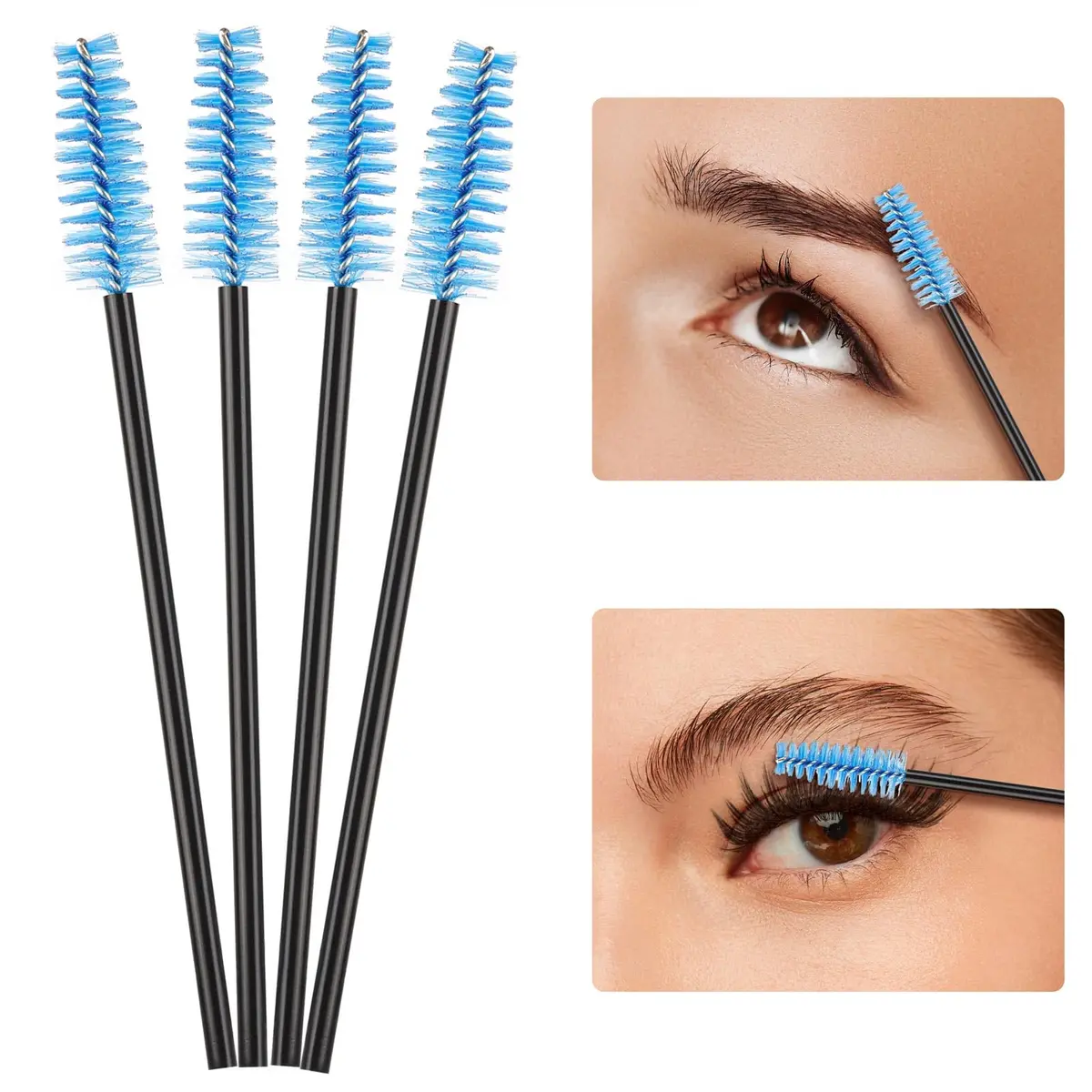 BTYMS Disposable Mascara Wands Eyelash Brush Brow Applicators 10 cm | Perfect for Lash Extensions & Clumping-Free (70-120 chars) - view 4