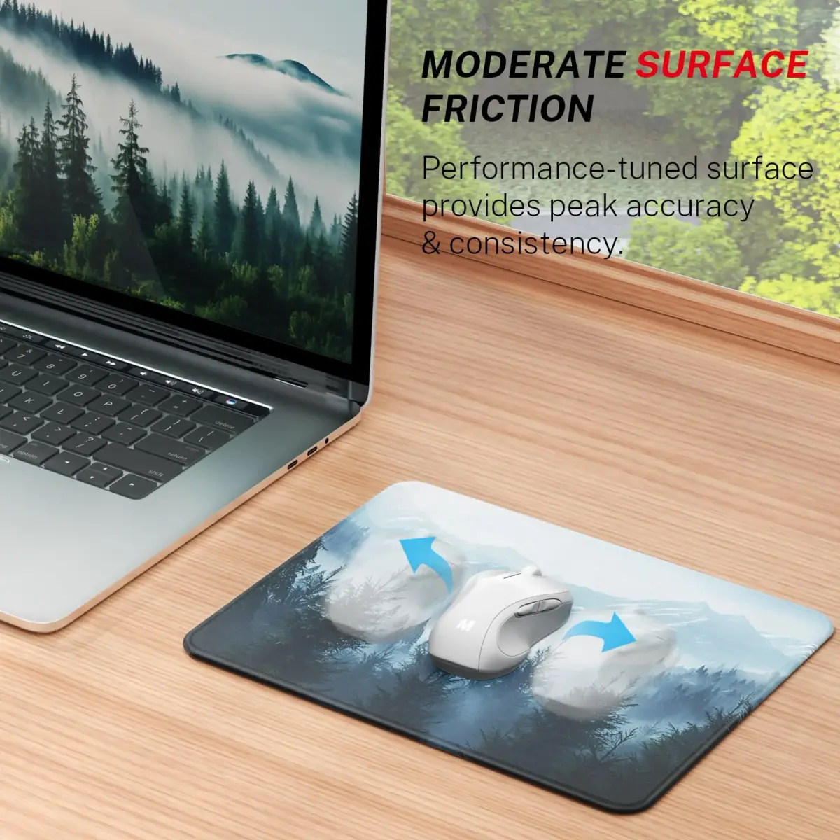MROCO Cloud Forest Mouse Pad 8.5 x 11 Inch | Smooth Glide & Precise Control - view 2