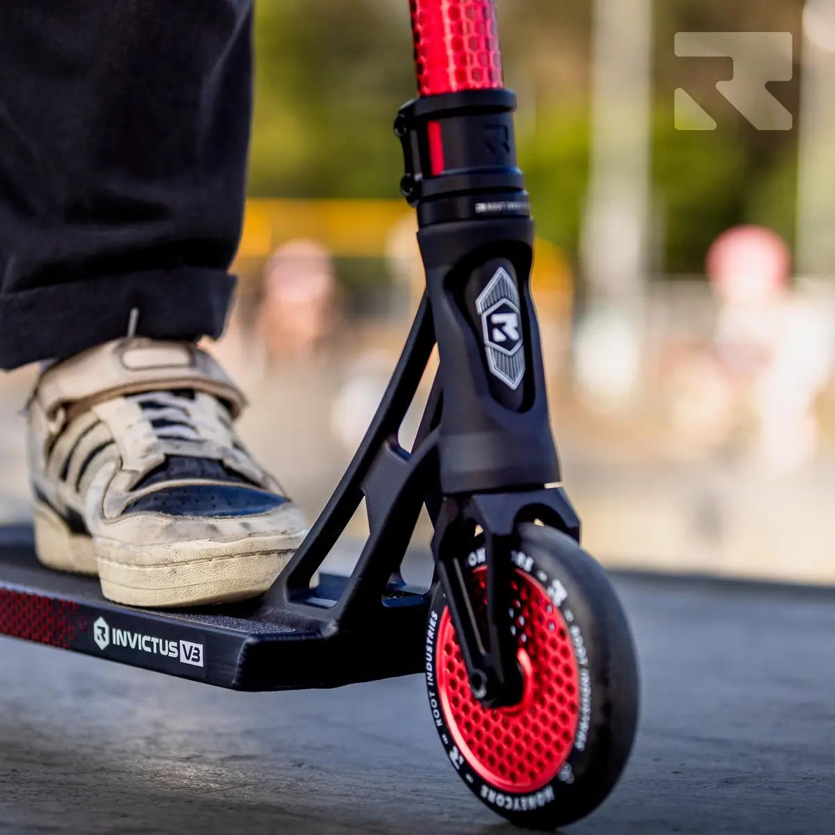 Root Industries Invictus Complete Pro Scooter – 120mm Honeycore Wheels, Chromolite Bars, HIC Compression & Cut-Out Deck (Burnt Red) | Lightweight & Durable - view 7