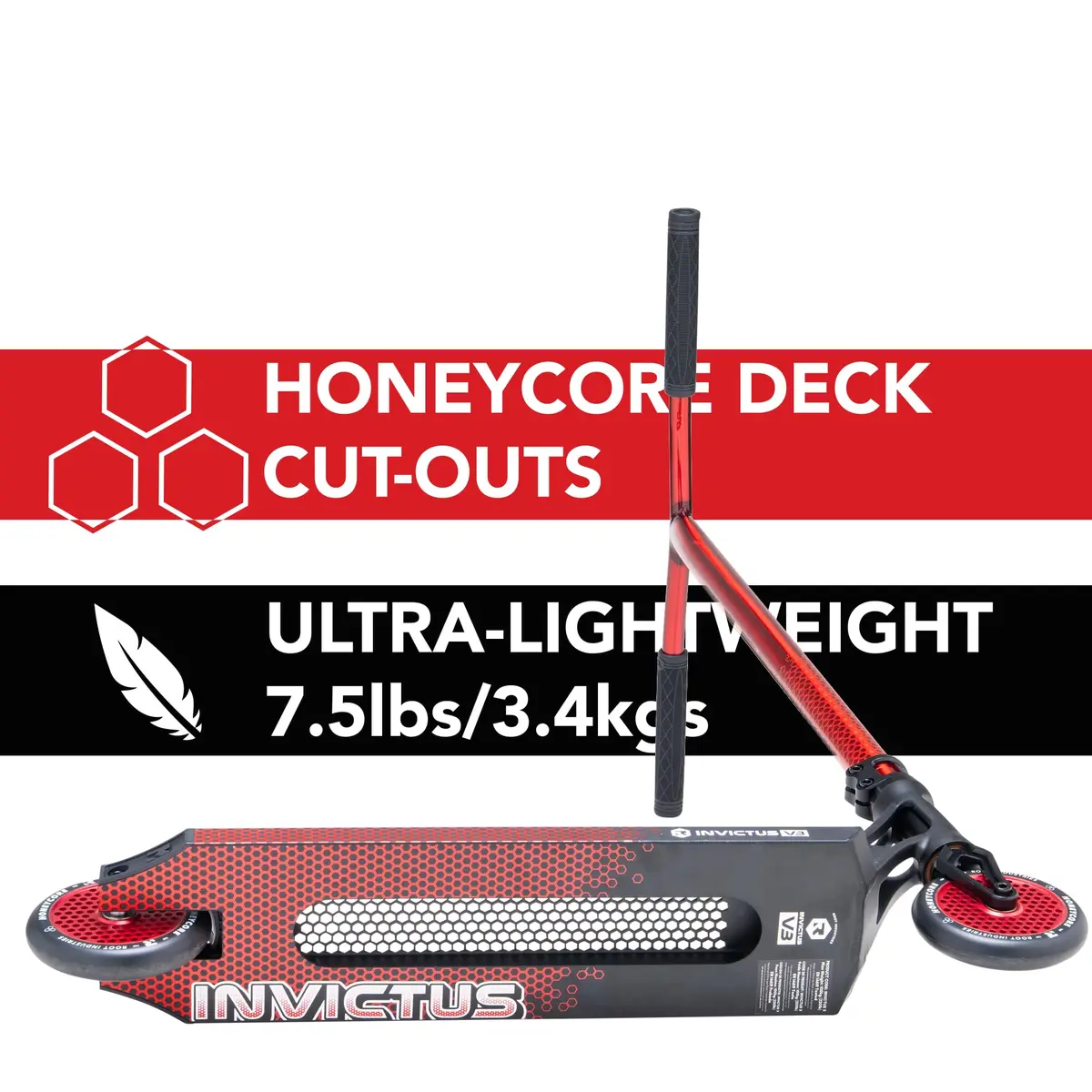 Root Industries Invictus Complete Pro Scooter – 120mm Honeycore Wheels, Chromolite Bars, HIC Compression & Cut-Out Deck (Burnt Red) | Lightweight & Durable - view 3