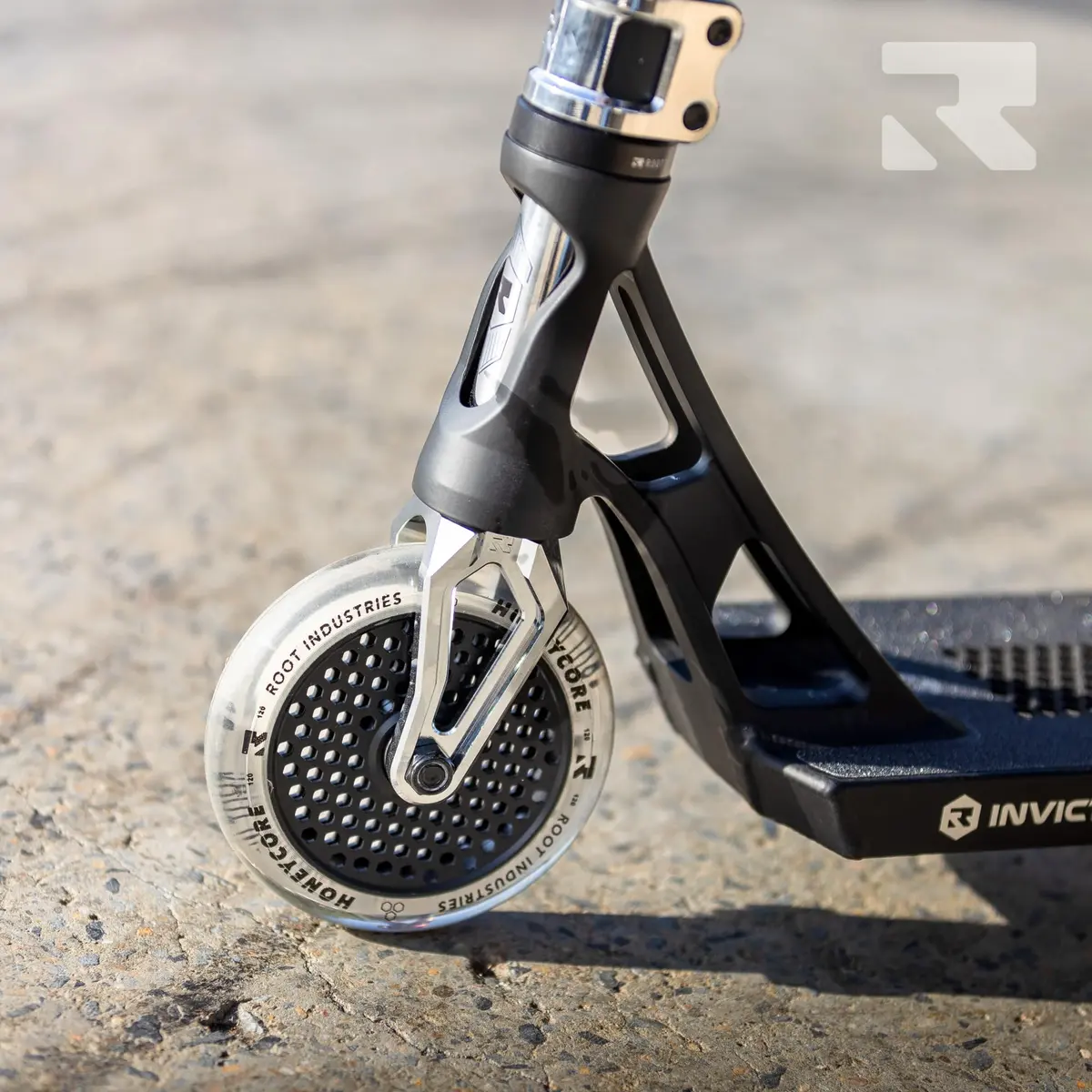 Root Industries Invictus Complete Pro Scooter – 120mm Honeycore Wheels, Chromolite Bars, HIC Compression & Cut-Out Deck (Black (2025)) | Lightweight & Durable - view 7