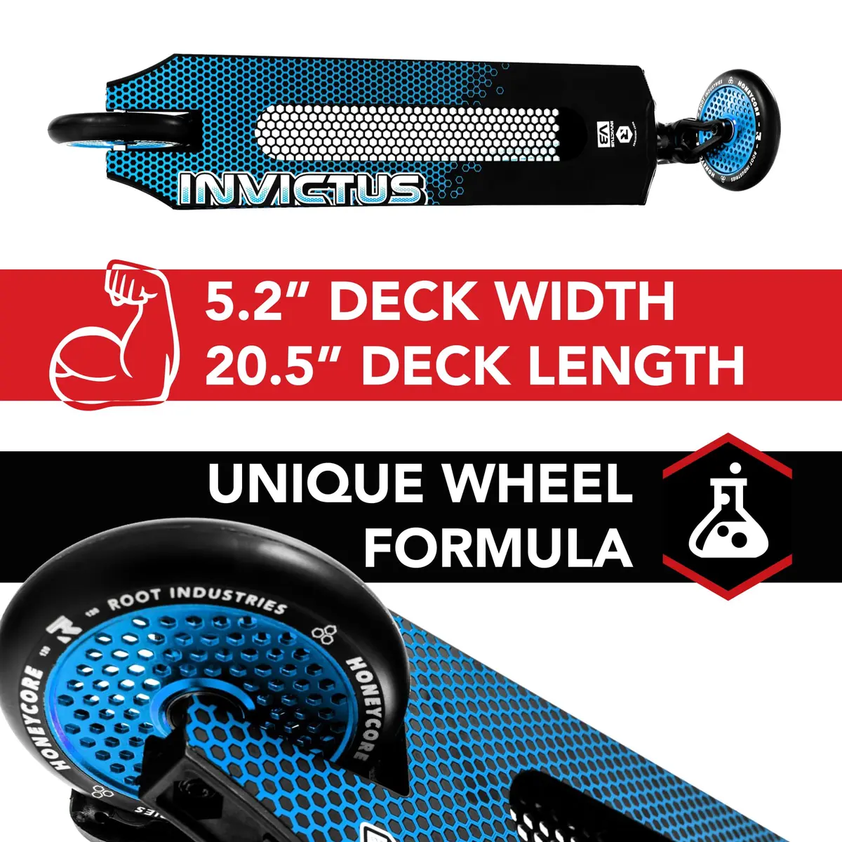 Root Industries Invictus Complete Pro Scooter – 120mm Honeycore Wheels, Chromolite Bars, HIC Compression & Cut-Out Deck | Pro Stunt Scooter for Adults & Kids - view 6