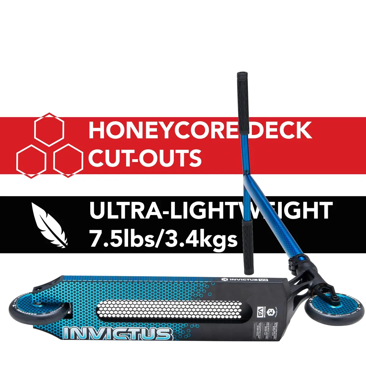 Root Industries Invictus Complete Pro Scooter – 120mm Honeycore Wheels, Chromolite Bars, HIC Compression & Cut-Out Deck | Pro Stunt Scooter for Adults & Kids - view 3