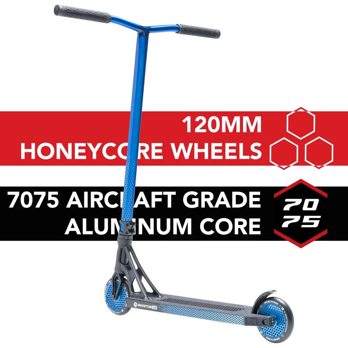 Root Industries Invictus Complete Pro Scooter – 120mm Honeycore Wheels, Chromolite Bars, HIC Compression & Cut-Out Deck | Pro Stunt Scooter for Adults & Kids - view 4