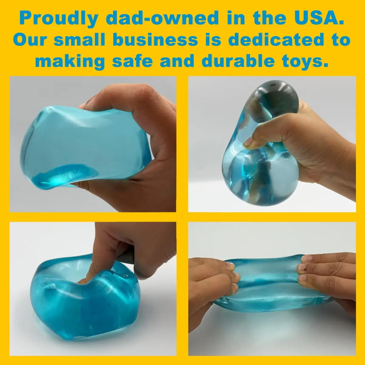 Squeez'M Big Block Premium Stress Cube | ASTM Certified Non-Toxic Slow-Rise Sensory Toy (2.5 x 2.25 x 2.5 inches) - view 4