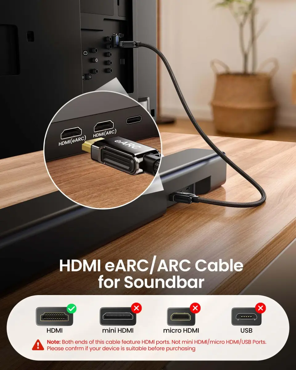 Silkland 8K HDMI 2.1 Cable 10ft (3.05m) | Ultra High-Speed 48Gbps, ARC/eARC, 120Hz - view 2
