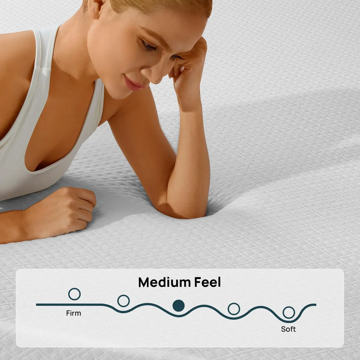 Seventable Twin Size 8 Inch Gel Memory Foam Mattress in a Box | Fiberglass Free, CertiPUR-US Certified, Breathable & Supportive - view 3