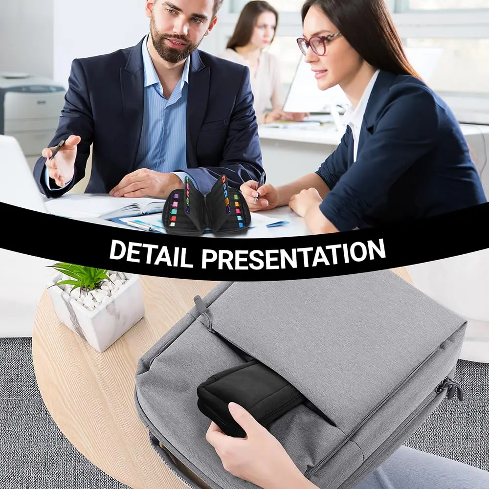 vellgo USB Flash Drive Case Organizer with 20 Slots & Labels, Black | Holds Thumb Drives & Accessories - view 7